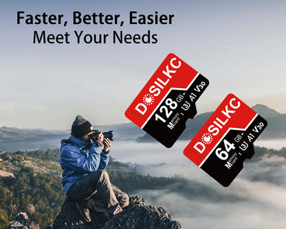 64GB Dosilkc U3 SD Memory Card for Cameras