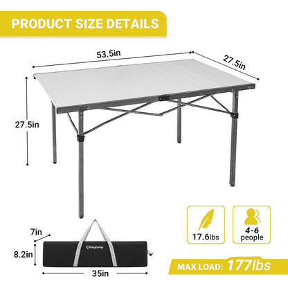 Portable Camping Table for 4-6 People
