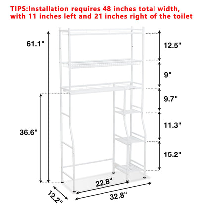 6-Tier Over Toilet Storage Organizer