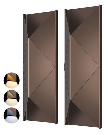 2 Pack EDISHINE Up Down Outdoor Wall Lights