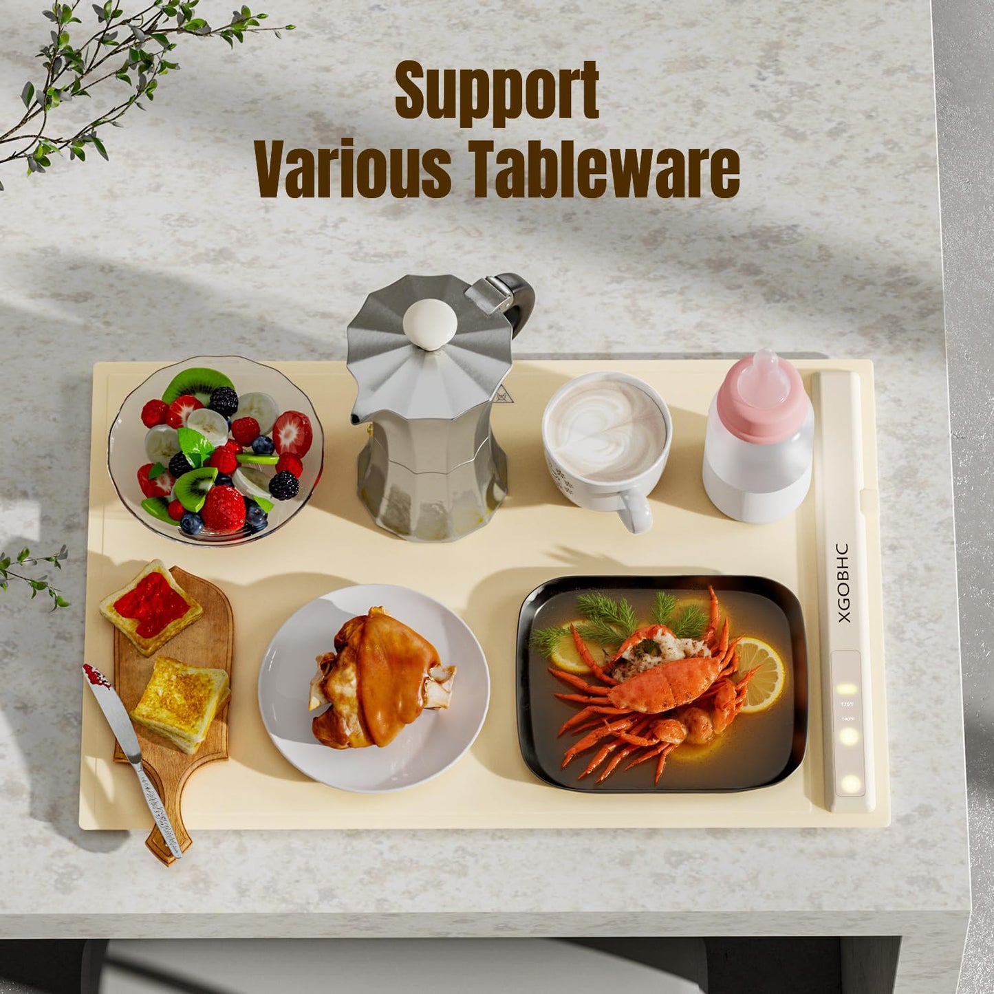 Electric Food Warming Mat with Temperature Control