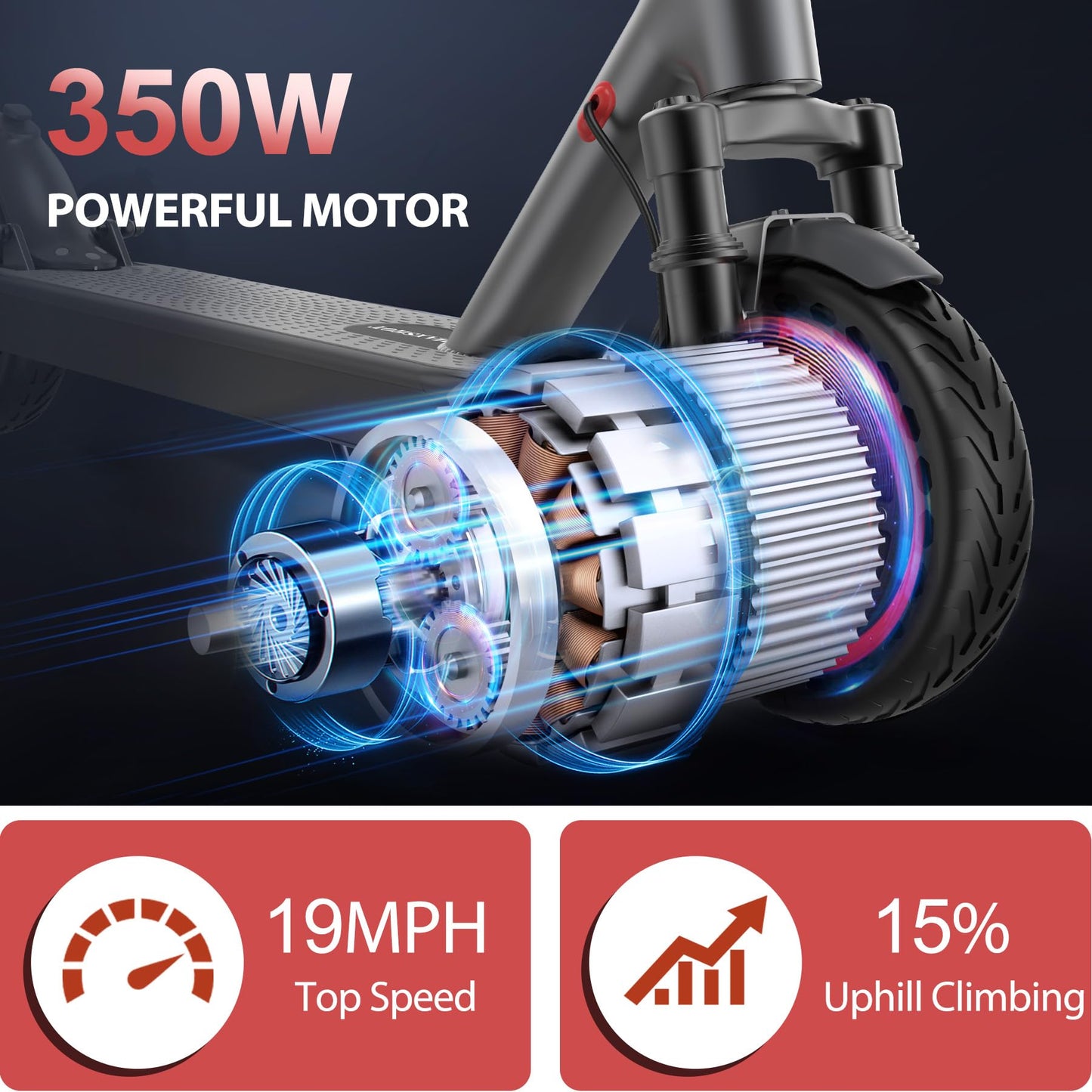 Folding Electric Scooter MAXSHOT 350W 21-28 Miles