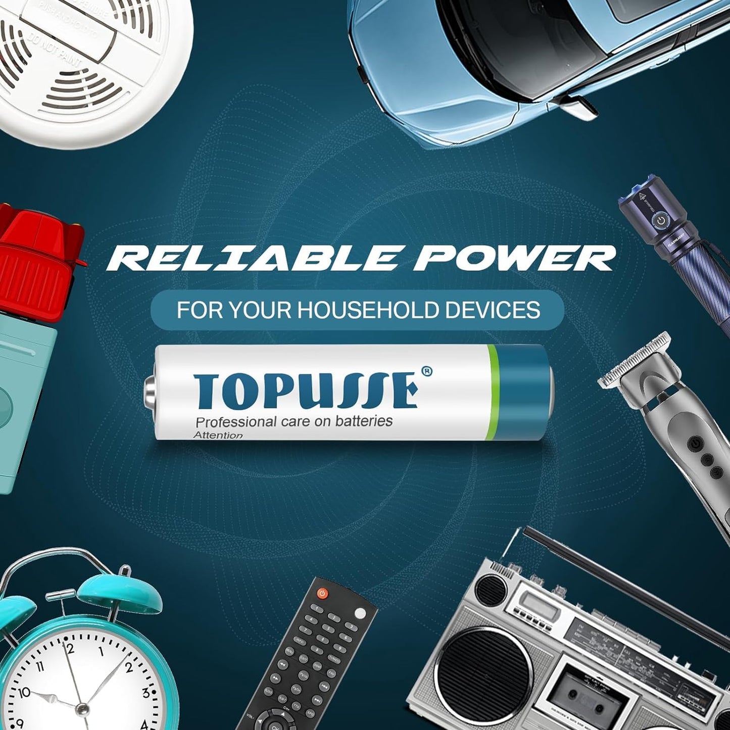 TOPUSSE 24 Pack AA Alkaline Batteries, Leakproof