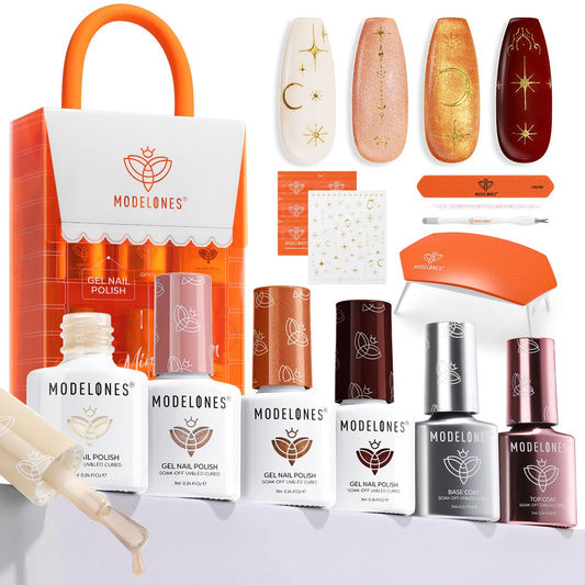 Gel Nail Polish Kit with UV Light & Accessories