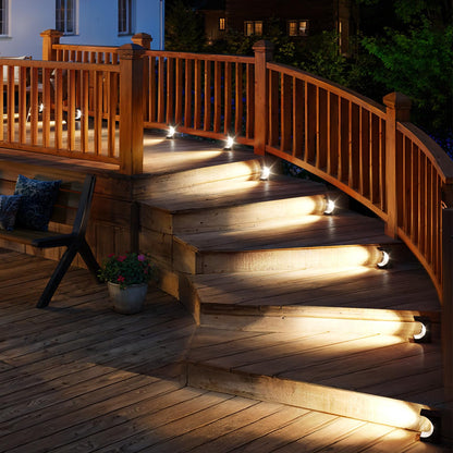 10 Pack Solar Stair Lights for Outdoor Steps