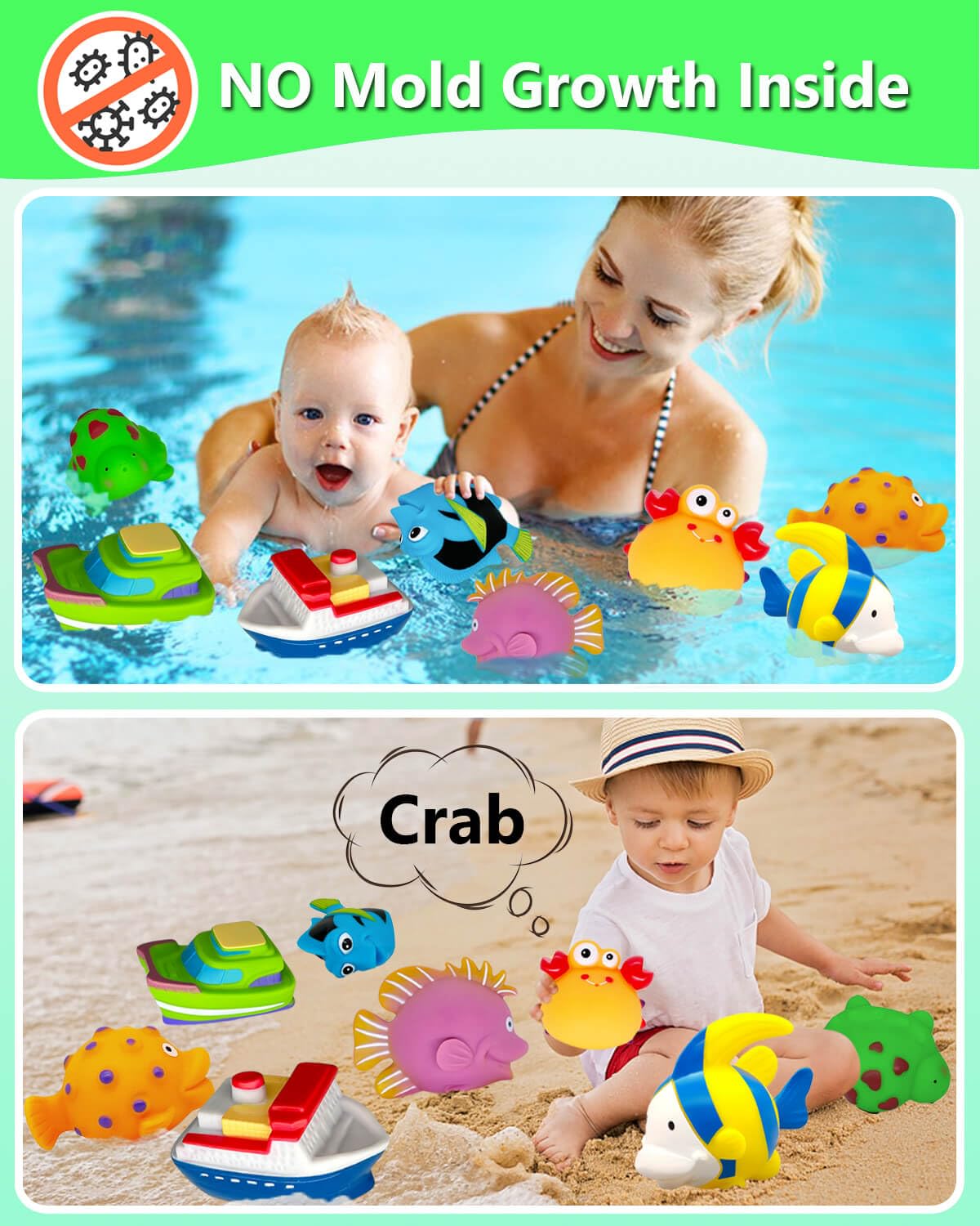Mold-Free Bath Toys for Toddlers