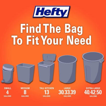 Hefty® Ultra Strong Tall Kitchen Trash Bags, 35% Recovered Materials, Seaside Breeze, 13 Gallon (Pack of 1, 80 Count Total)