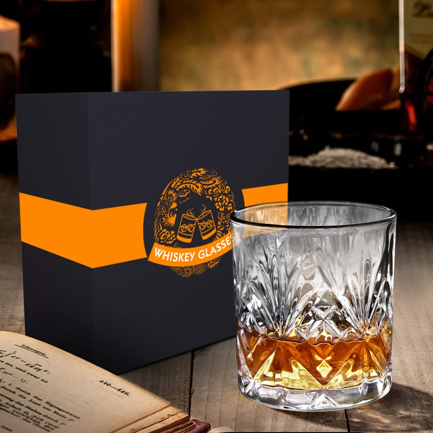 Set of 4 Old Fashioned Whiskey Glasses