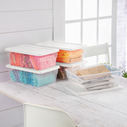 Sterilite 12-Pack Stackable Storage Bins, 6 Quart
