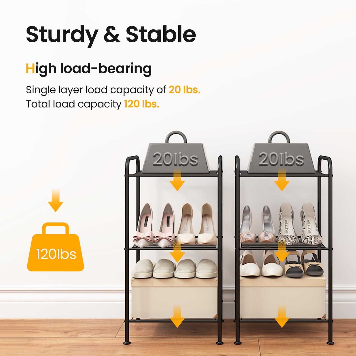 Expandable 6-Layer Shoe Rack for Easy Storage