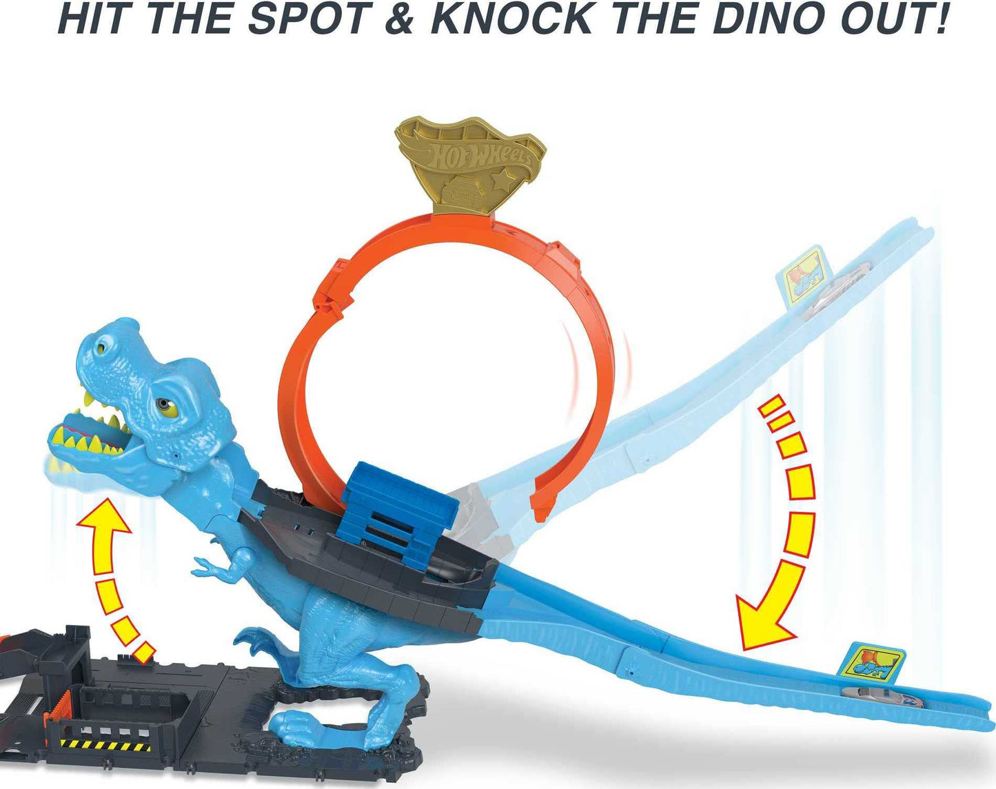 Hot Wheels T-Rex Chomp Track Set with Vehicle