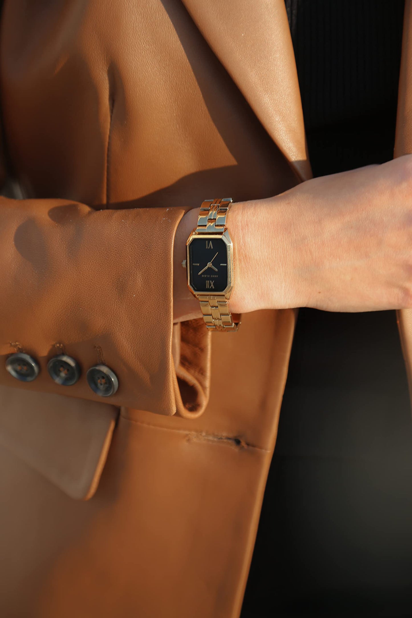 Anne Klein Dress Watch (Model: AK/3774BKGB), Gold/Black