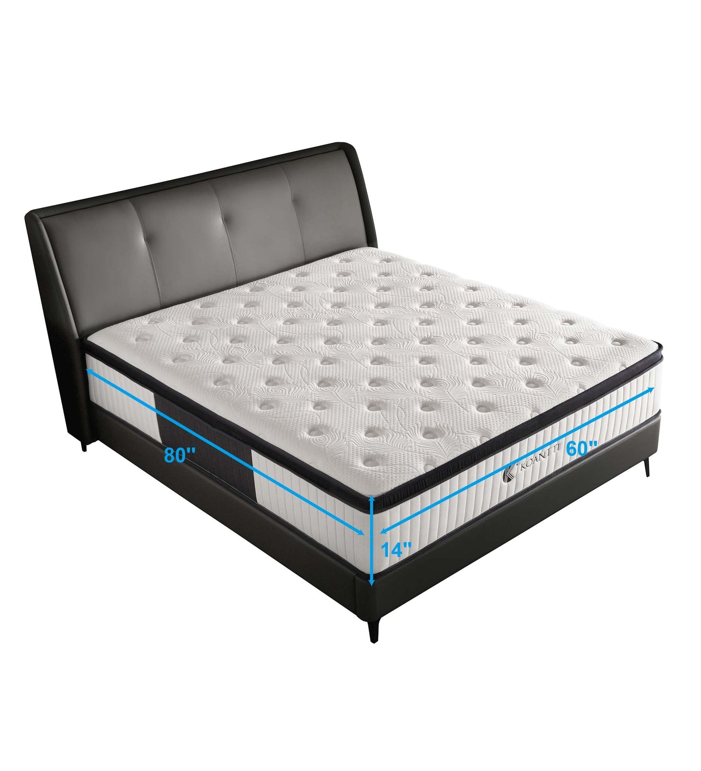 KOANTTI 14 Inch Memory Foam Hybrid Mattress