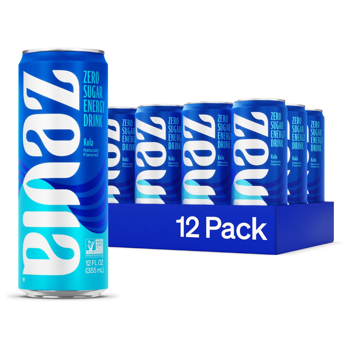 Zevia Zero Calorie Energy Drink, Kola, 12 Ounce Cans (Pack of 12)
