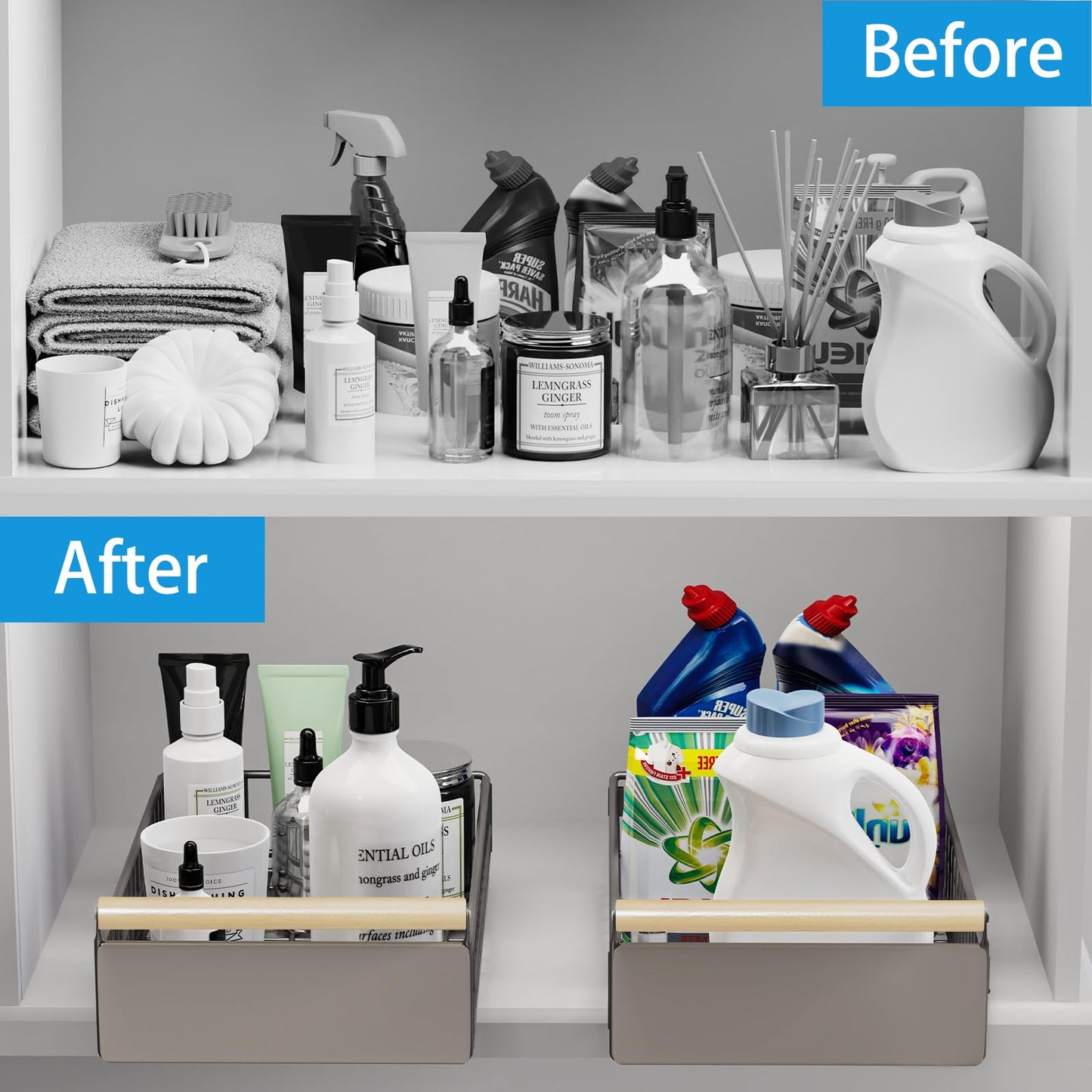 Pull Out Cabinet Organizer with Sliding Drawers
