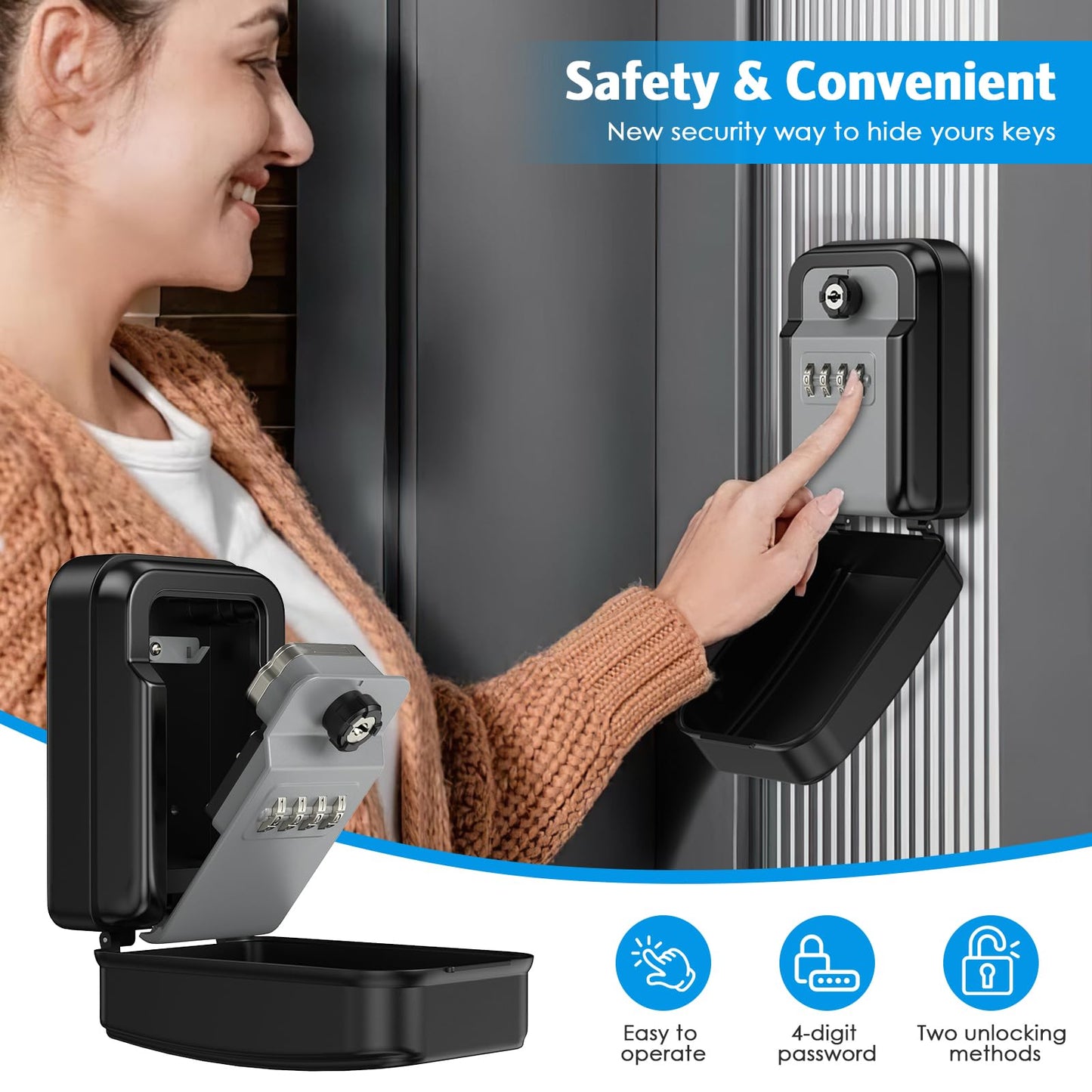 Key Safe Box AMIR 4 Digit Combination Lock