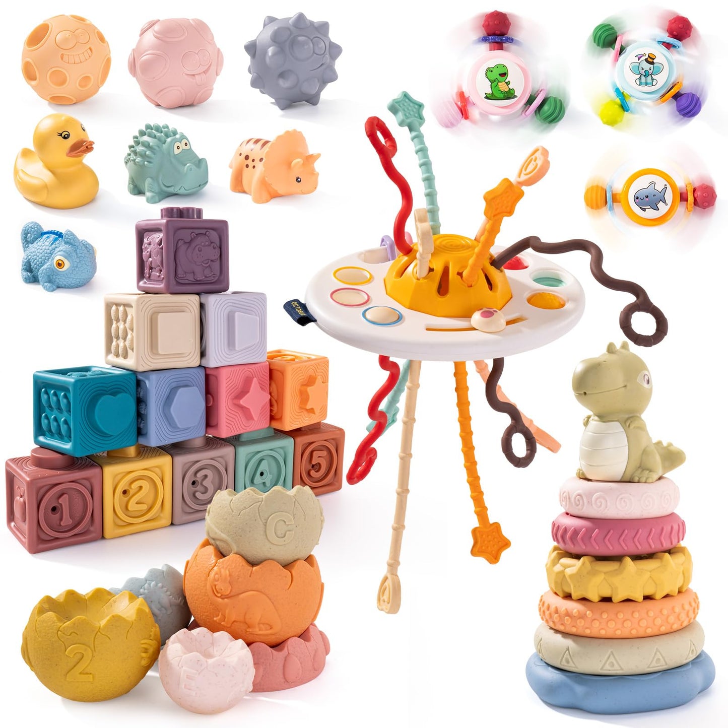 Montessori Stacking Toy Set for Babies 0-12 Months