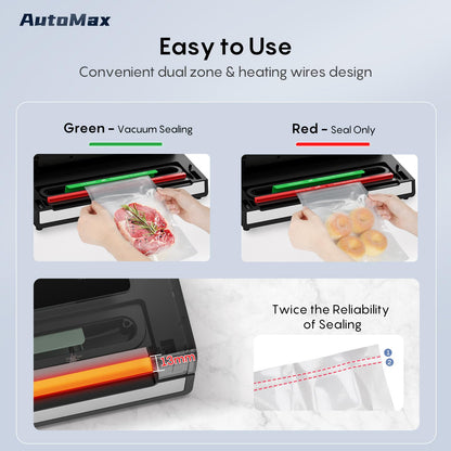 Automatic Vacuum Sealer with 10 Precut Bags