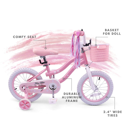 Girls 14" Pink Bike with Training Wheels