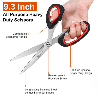 iBayam Heavy Duty Stainless Steel Scissors 9.3 Inch