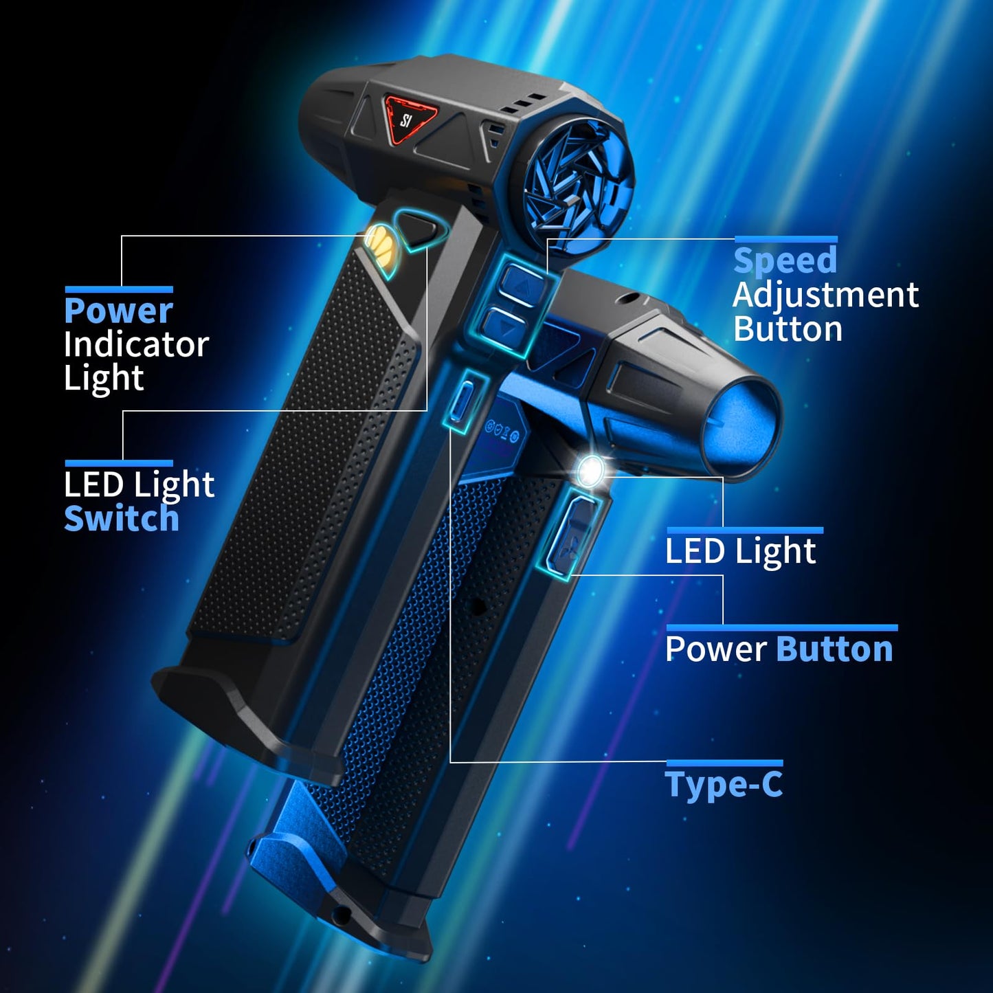 HOOMESUN Cordless Electric Air Duster 180,000 RPM