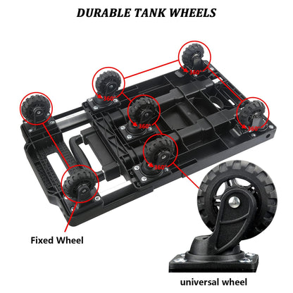 Folding Hand Truck Dolly with Adjustable Handle