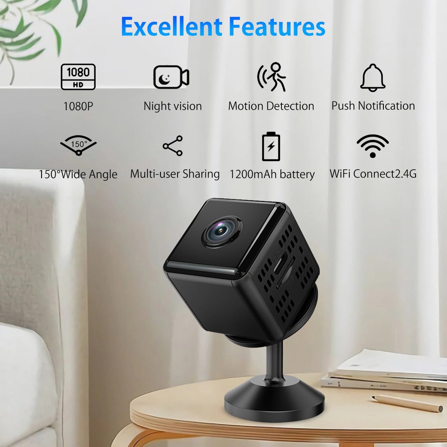 1080P WiFi Hidden Camera with Night Vision