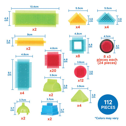 Bristle Blocks 112 pc Building Set for Toddlers