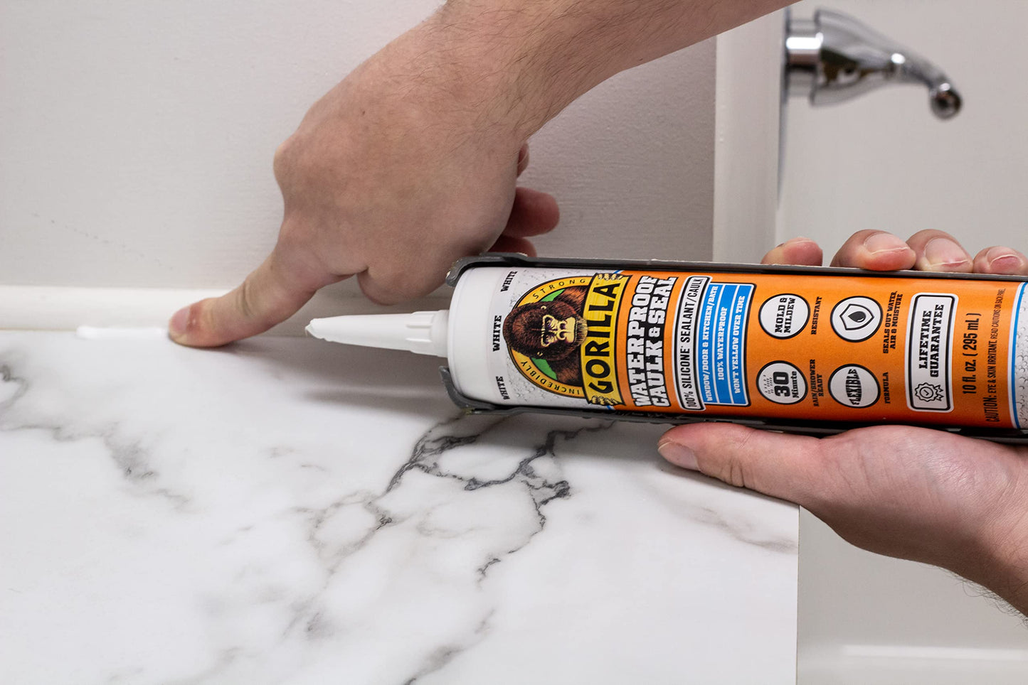 Gorilla Waterproof Silicone Sealant, 10oz Cartridge