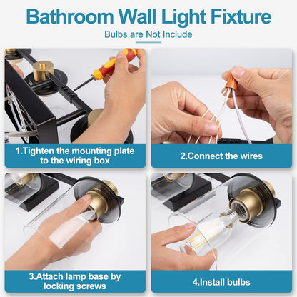 Modern 4-Light Bathroom Vanity Light by Lightdot