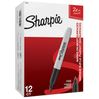 12 SHARPIE Fine Point Super Permanent Markers