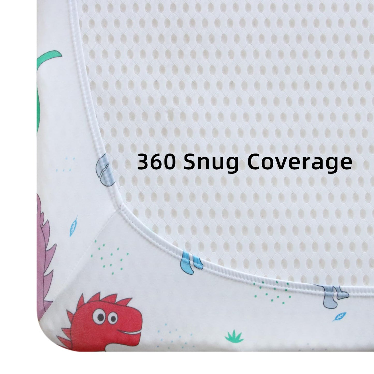 Mini Crib Fitted Sheets 2-Pack - Dinosaurs