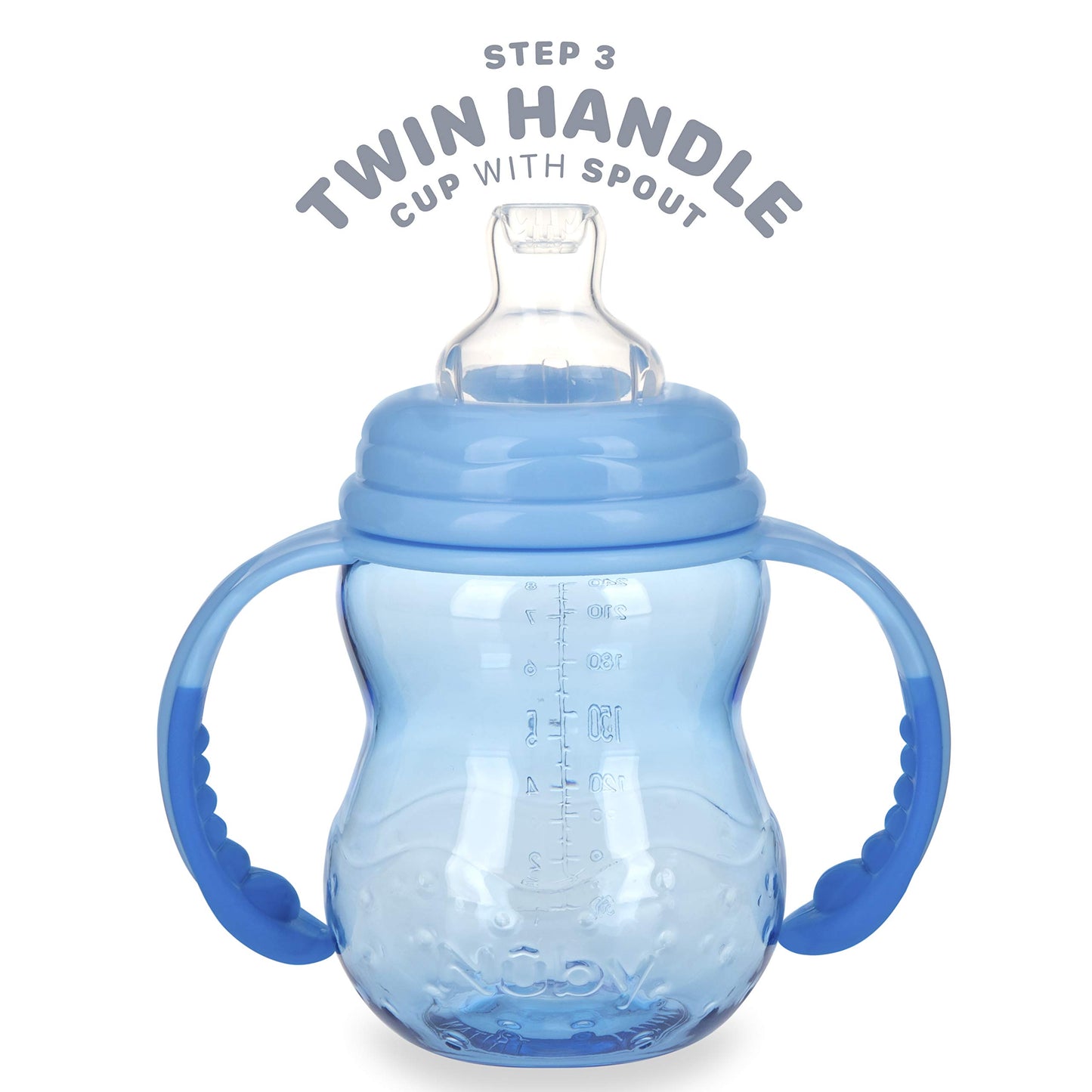Nuby 3-in-1 Baby Bottle Training Cup - 8 Oz