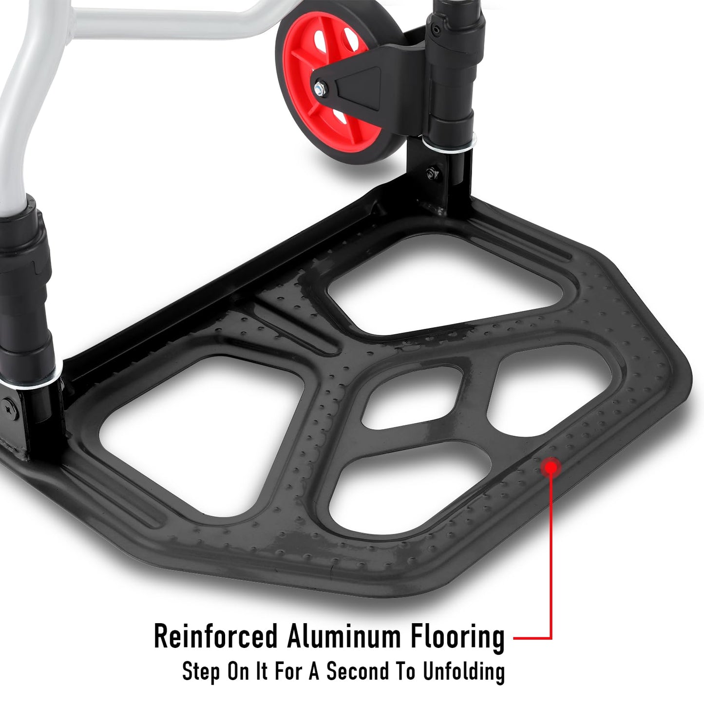 254 LBS Aluminum Folding Hand Trucks and Dolly, Foldable Dolly Cart for Moving Heavy Loads, Collapsible Dolly Convertible Hand Truck Dolley Portable and Durable.