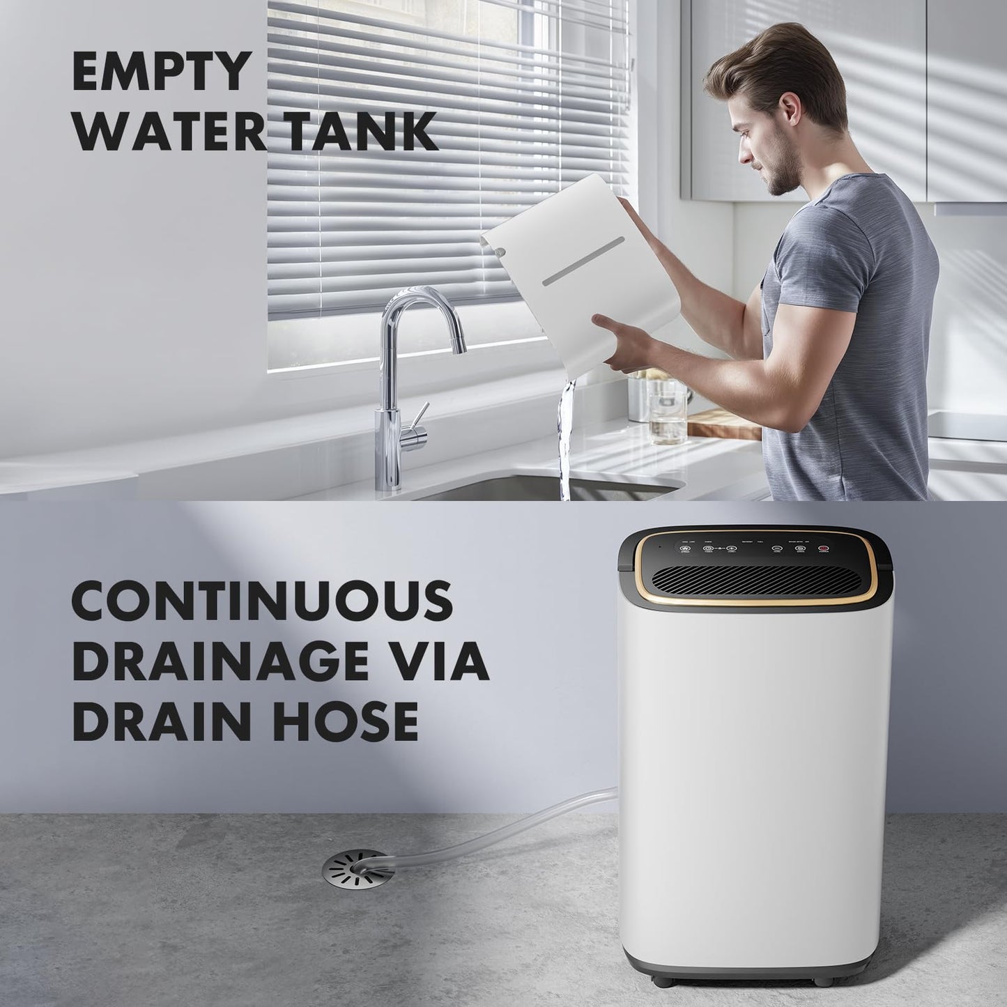 Sweetcrispy 30 Pint Portable Dehumidifier for Home