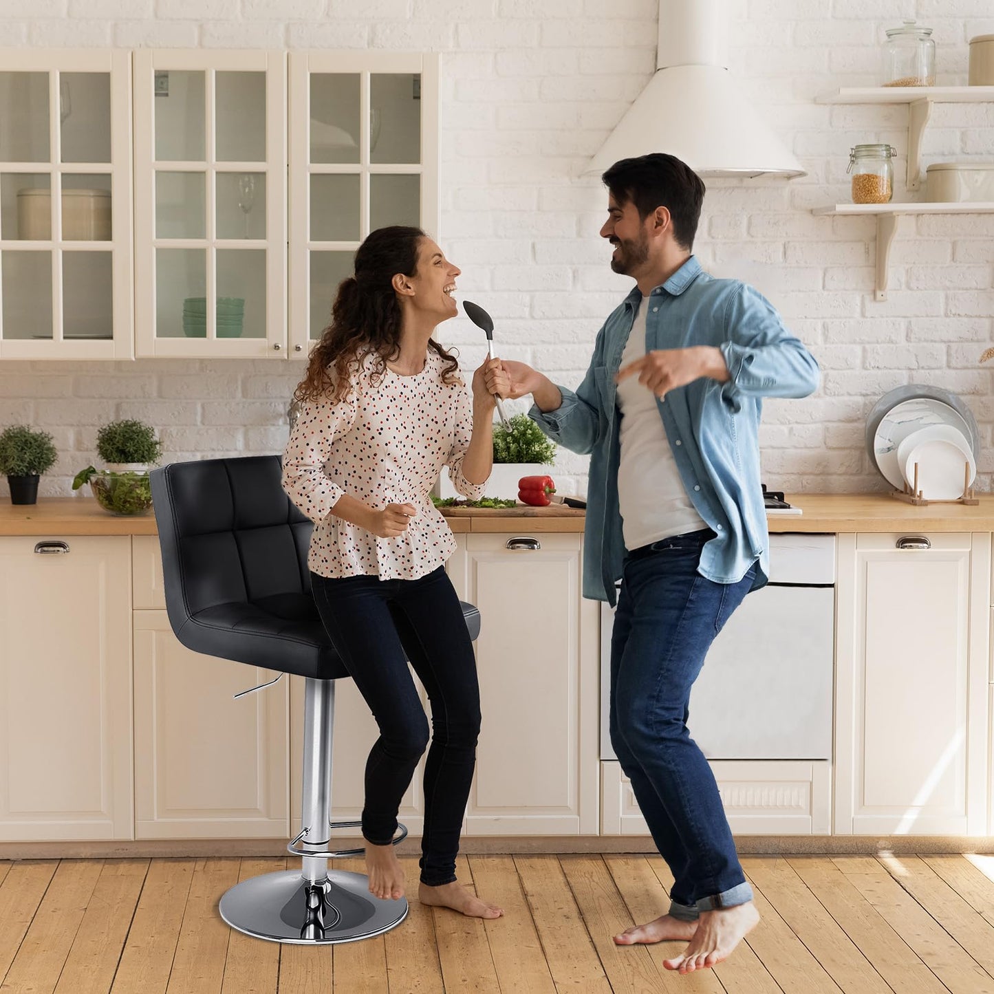 Set of 4 Counter Height Bar Stools