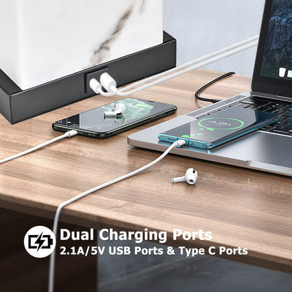 24" Dimmable Touch Table Lamps with USB Ports