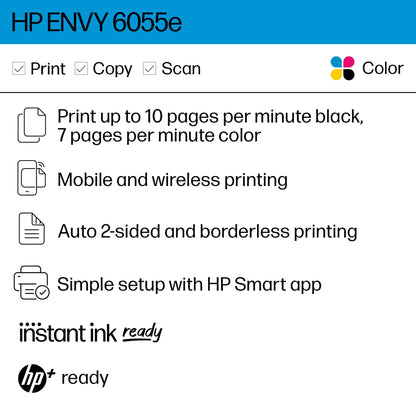 HP ENVY 6055e Wireless Color Inkjet Printer