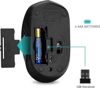 Rii Wireless Mouse 2.4G USB Dongle - 2-Pack