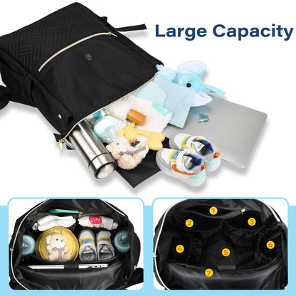 Diaper Bag Backpack with Changing Pad by LANDICI