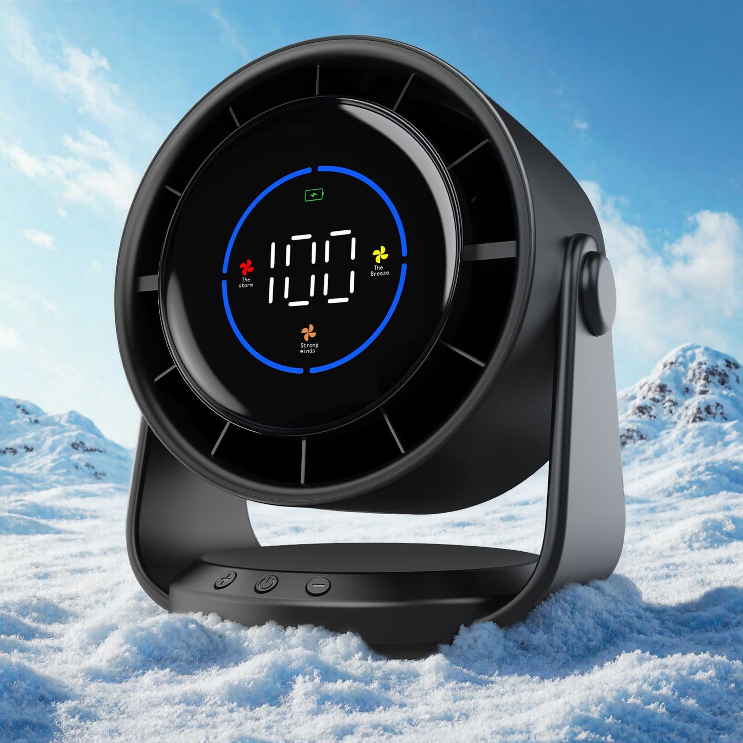 Quiet USB Wall-Mounted Fan with 100 Speeds