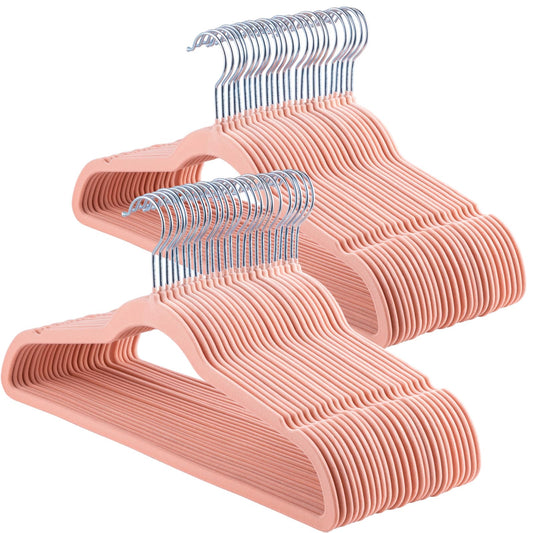 50 Pack Velvet Hangers with 360 Swivel Hook