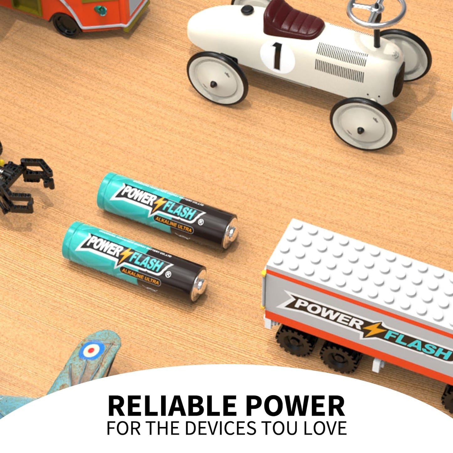 POWER FLASH AAA Alkaline Batteries, 36-Pack