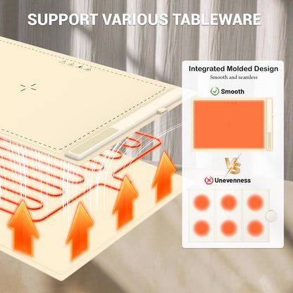 Electric Warming Tray with 3 Temperature Settings