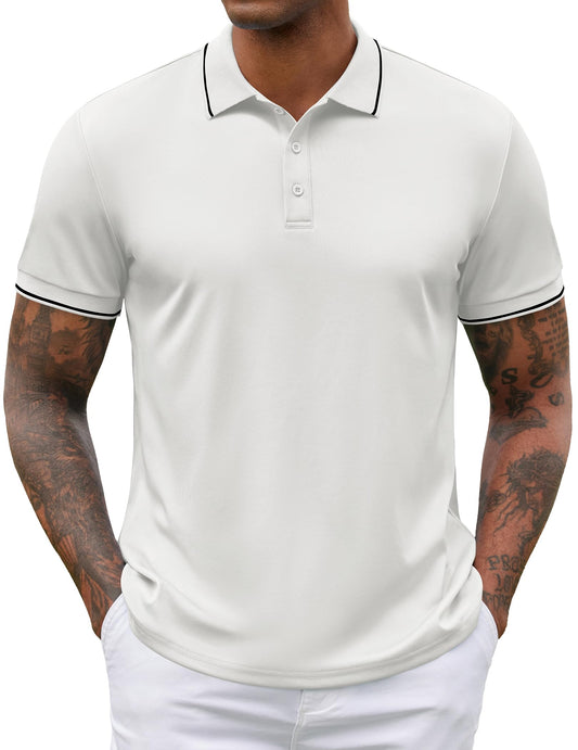 COOFANDY Men's Casual Button Down Polo Shirt
