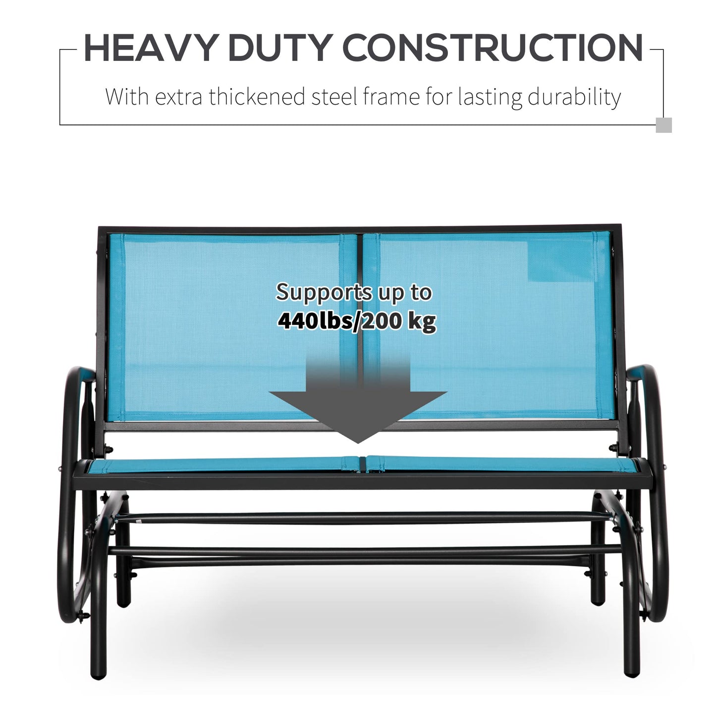 2-Person Outdoor Glider Bench by Outsunny