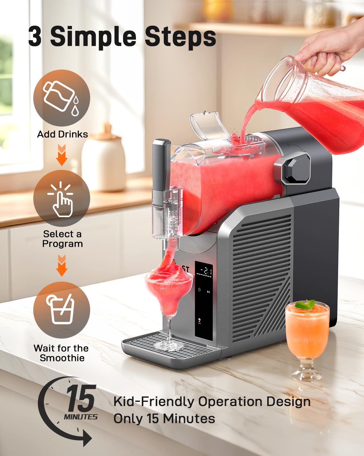 72 Oz UHOST Slushie Machine for Home Parties