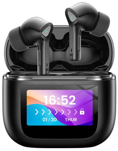 Ear buds Wireless Bluetooth Earbuds with Touch Screen 50H Playtime Deep Bass Bluetooth Headphones with Mic IPX7 Waterproof True Wireless Earbuds in Ear Earphones for Tablet Laptop Android/iOS Phones