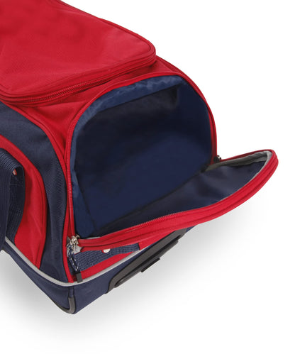 NAUTICA 22" Rolling Duffel Bag - Red/Navy