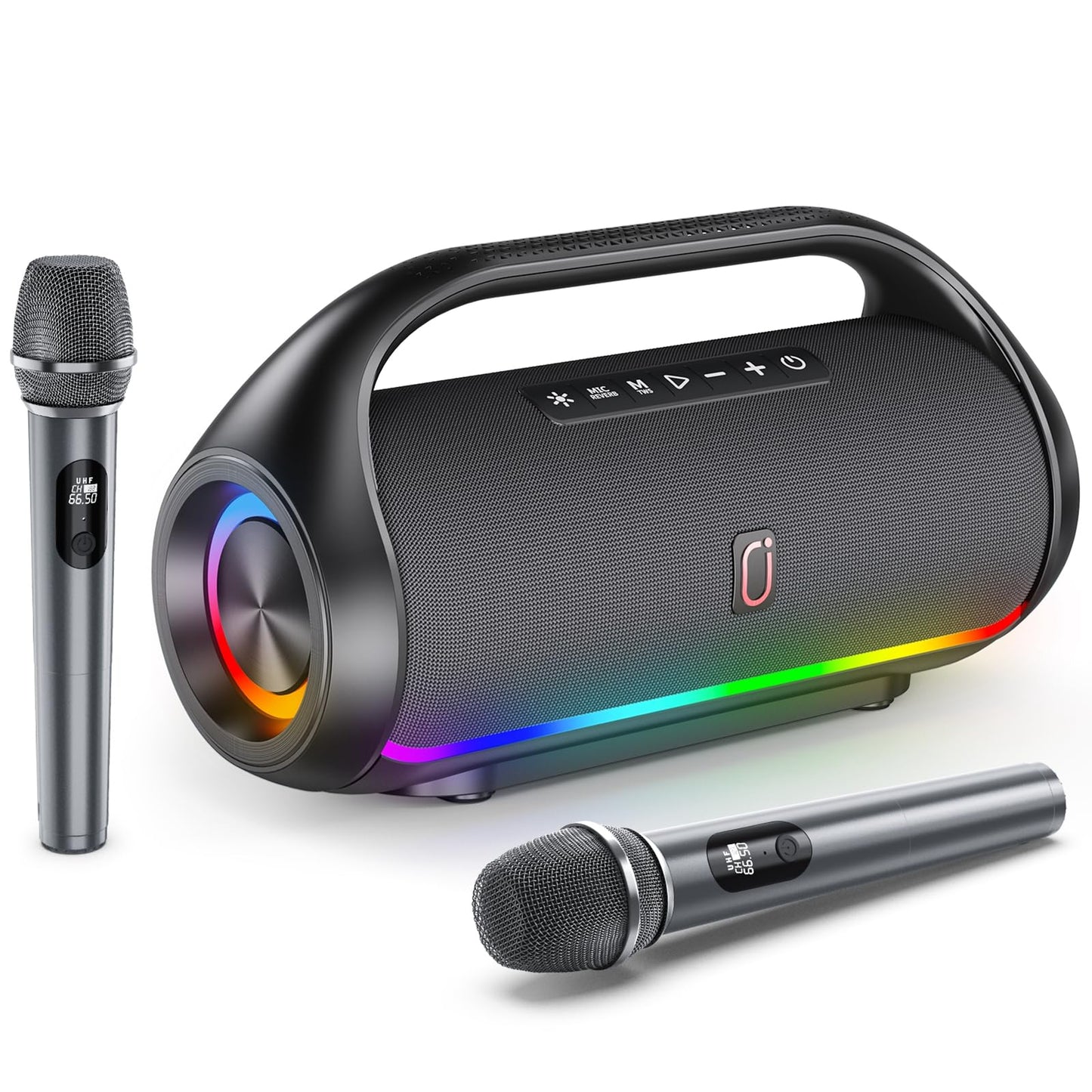 HWWR Portable Bluetooth Speaker with 2 Microphones